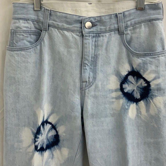 Unique Stella McCartney Barrel-leg Style Tie Dye Pattern Light Blue Jeans, NWOT - Picture 5 of 16